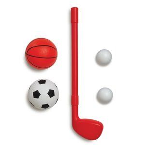 3-in-1 Junior Sports Set; Basketball, Soccer, Golf; Ages 3+